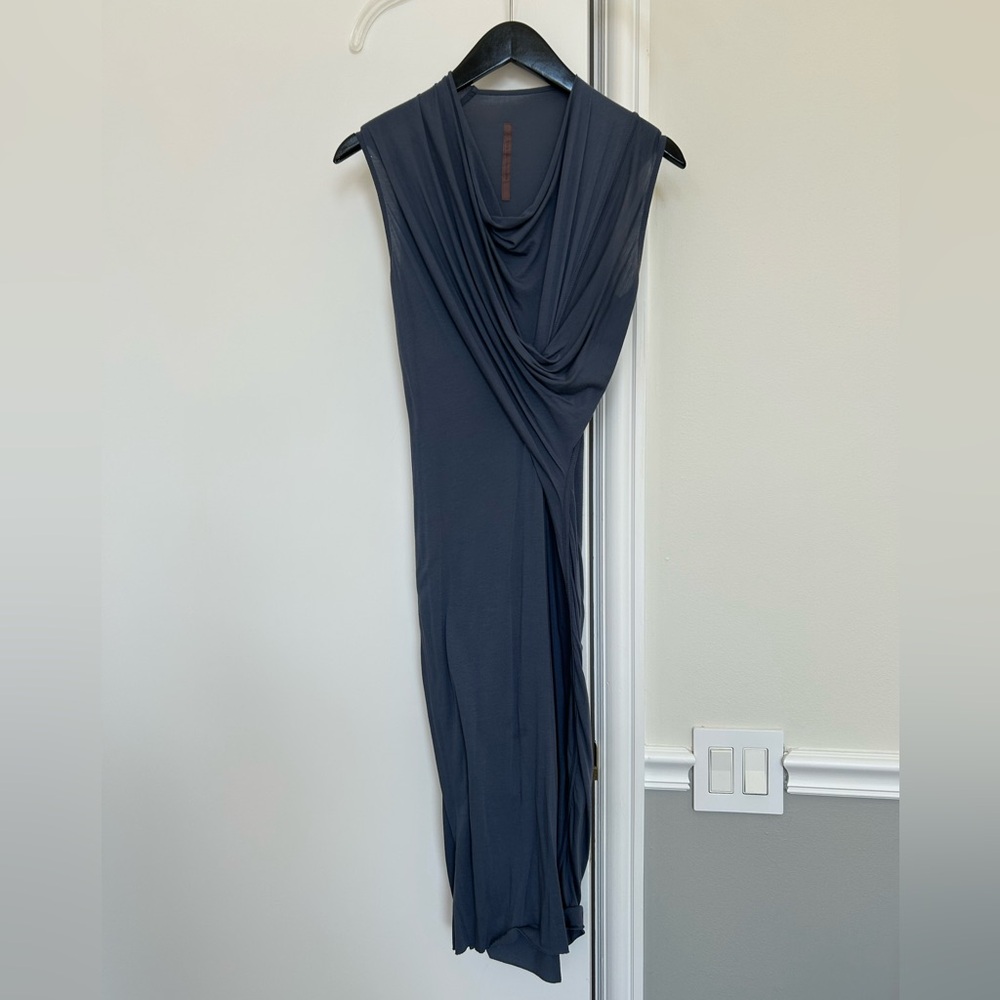 Rick Owens Lilies blue twisted dress size 38IT